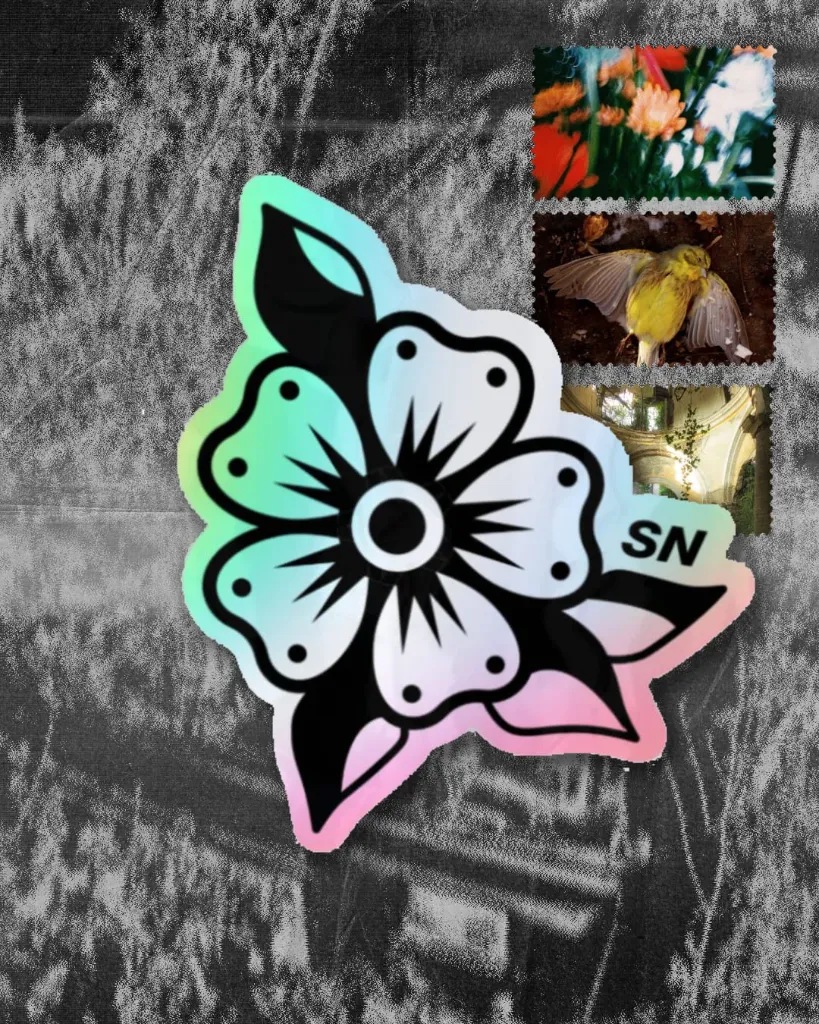 Stickers holographique "flowers"