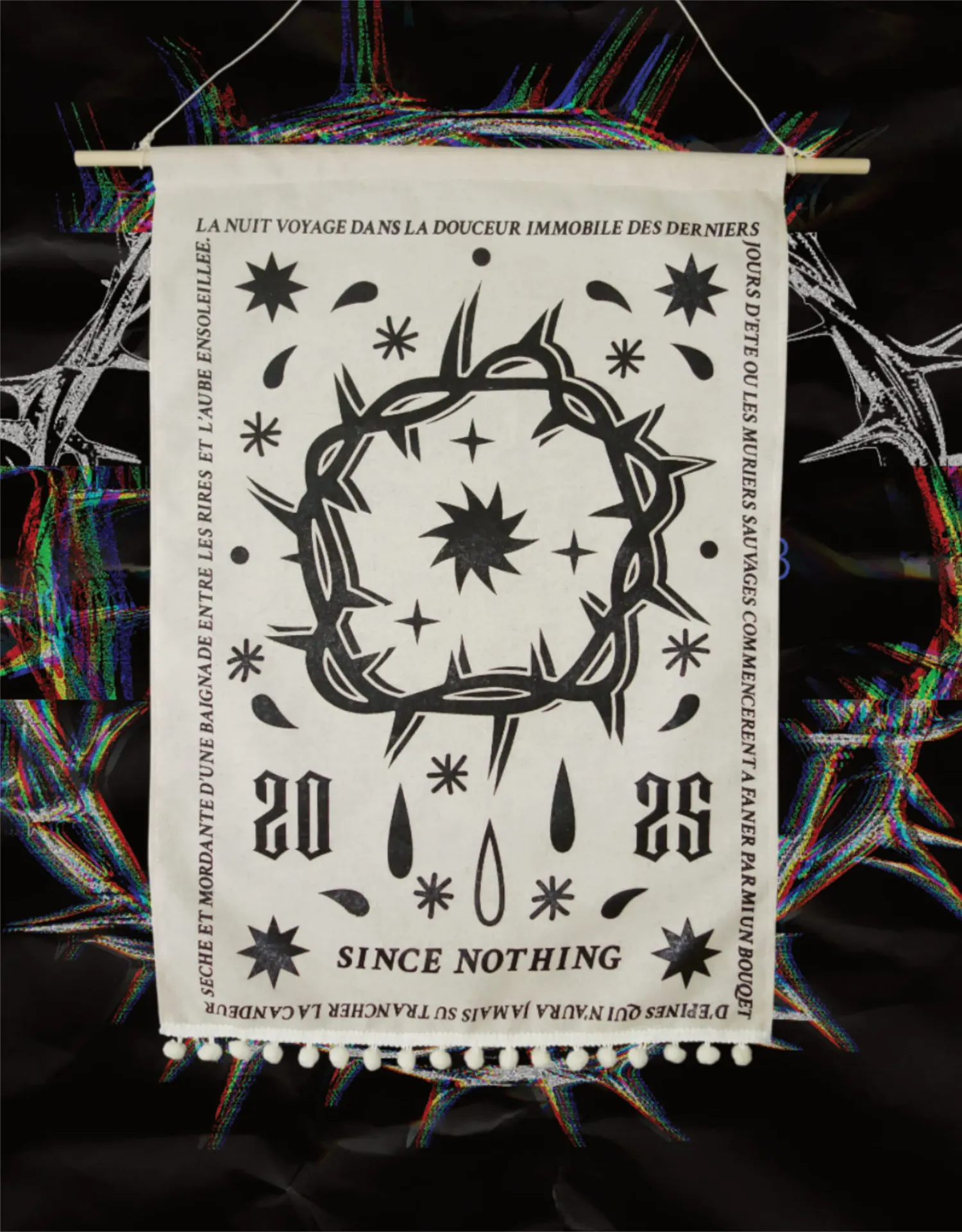 Bannière tissu "Douceur Immobile" - Natural