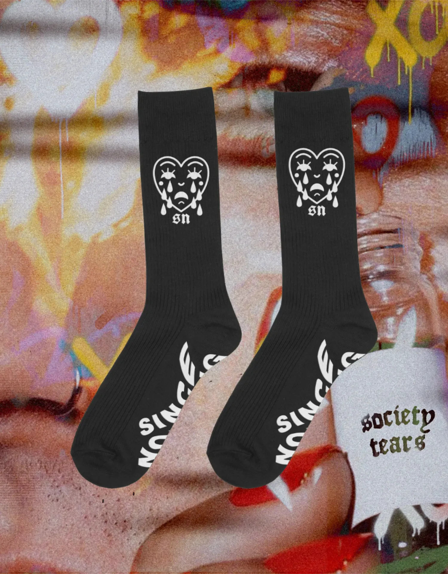 Socks "Crying Heart"